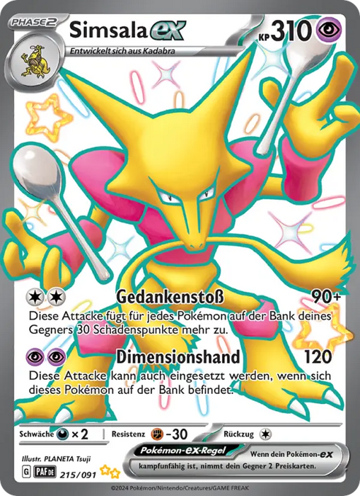 Simsala ex PAF-215 Shiny Ultra Rare Deutsch