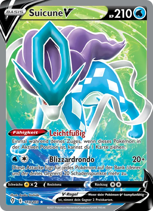 Suicune V EVS-173 Ultra Rare Deutsch