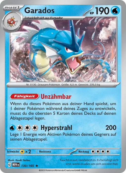 Garados MEW-130 Rare Deutsch