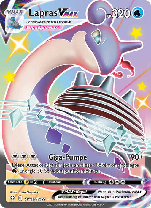Lapras VMAX SHF-SV111 Secret Rare Deutsch