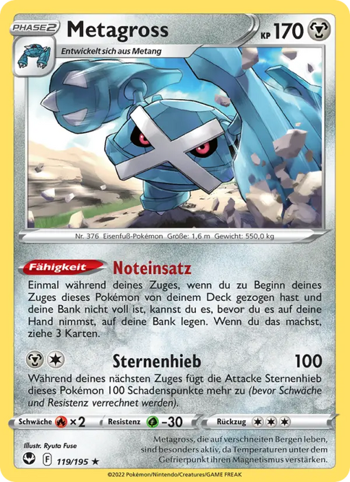 Metagross SIT-119 Holo Rare Deutsch