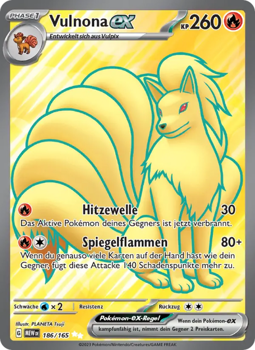 Vulnona ex MEW-186 Ultra Rare Deutsch