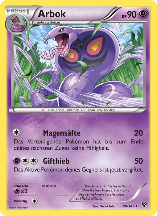 Arbok XY-48 Rare Deutsch