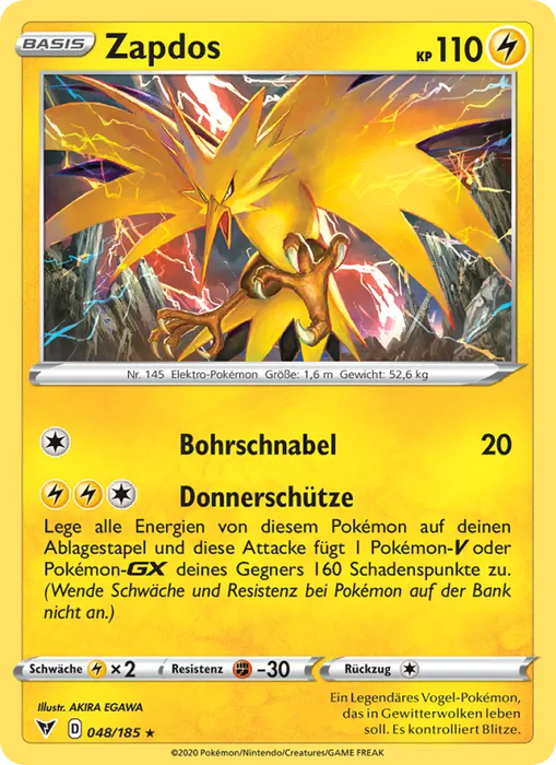 Zapdos VIV-48 Holo Rare Deutsch