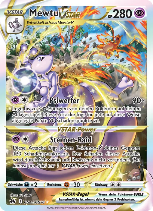 Mewtu VSTAR CRZ-GG44 Ultra Rare Deutsch