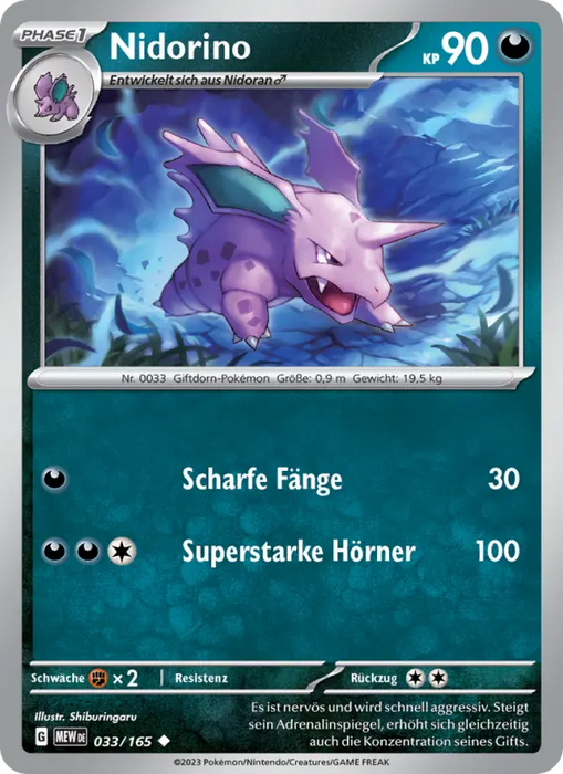 Nidorino MEW-033 Uncommon Deutsch