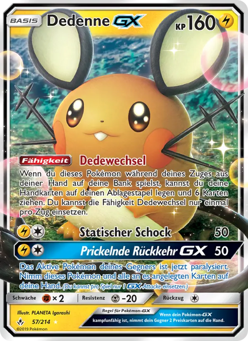 Dedenne GX UNB-57 Ultra Rare Deutsch