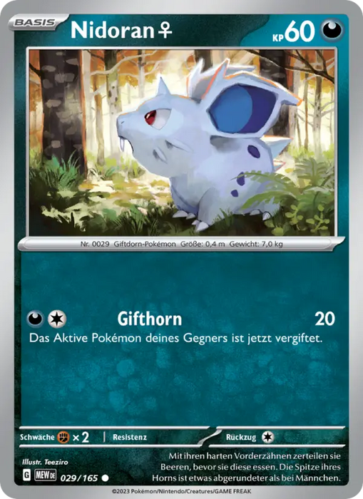 Nidoran MEW-029 Common Deutsch
