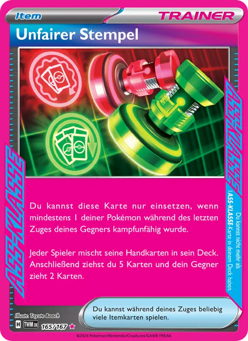 Unfairer Stempel TWM-165 ACE Rare Deutsch
