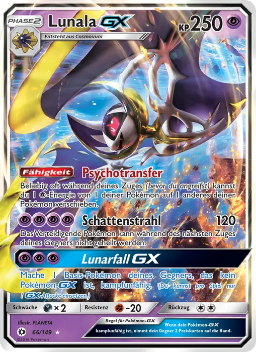 Lunala GX SUM-66 Ultra Rare Deutsch