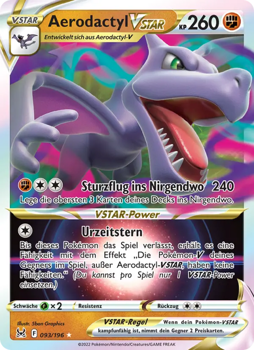 Aerodactyl VSTAR LOR-093 Ultra Rare Deutsch