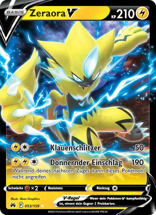 Zeraora V CRZ-053 Ultra Rare Deutsch