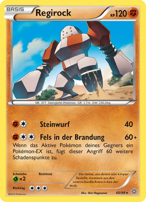 Regirock AOR-40 Rare Deutsch