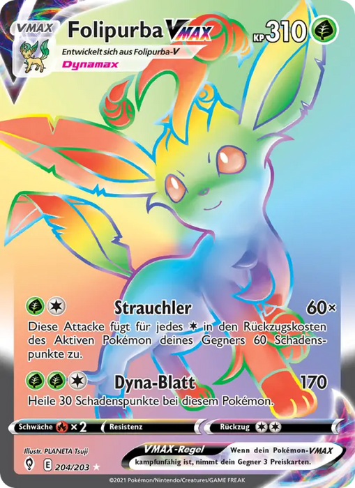 Folipurba VMAX EVS-204 Secret Rare Deutsch