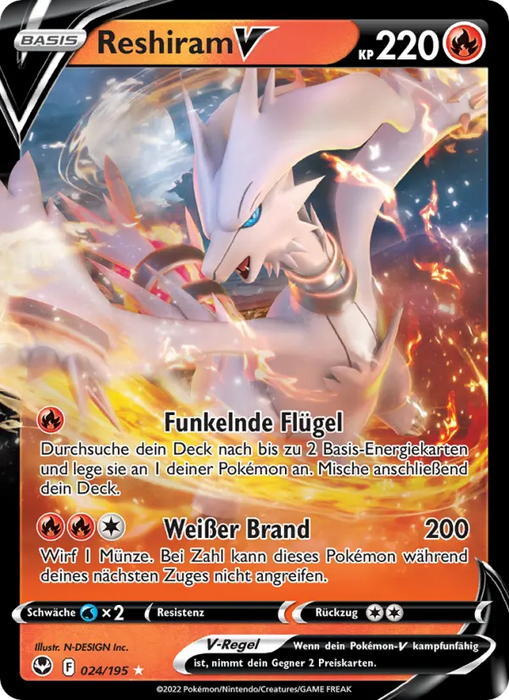 Reshiram V SIT-024 Ultra Rare Deutsch