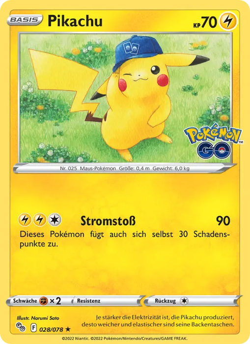 Pikachu PGO-028 Holo Rare Deutsch