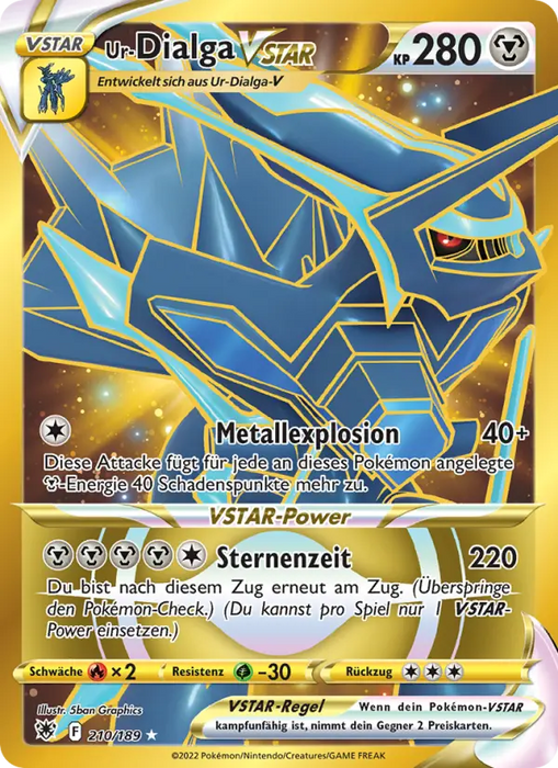 Ur-Dialga VSTAR ASR-210 Secret Rare Deutsch