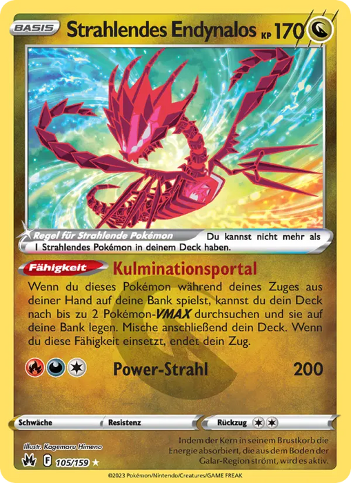 Strahlendes Endynalos CRZ-105 Ultra Rare Deutsch