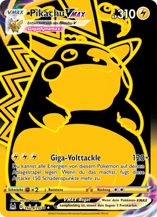 Pikachu VMAX LOR-TG29 Secret Rare Deutsch
