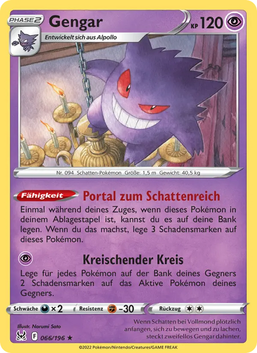 Gengar LOR-066 Holo Rare Deutsch