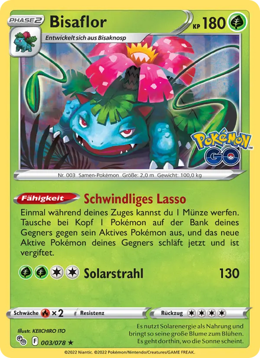 Bisaflor PGO-003 Holo Rare Deutsch