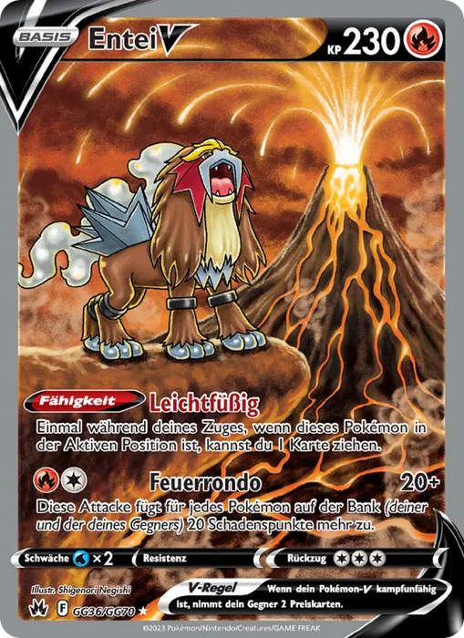 Entei V CRZ-GG36 Ultra Rare Deutsch