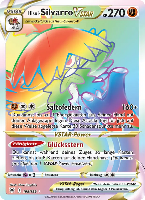 Hisui-Silvarro VSTAR ASR-195 Secret Rare Deutsch