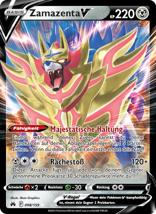 Zamazenta V CRZ-098 Ultra Rare Deutsch