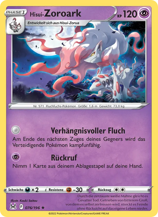 Hisui-Zoroark LOR-076 Promo Deutsch