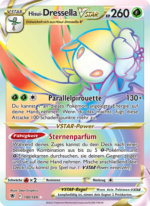 Hisui-Dressella VSTAR ASR-190 Secret Rare Deutsch