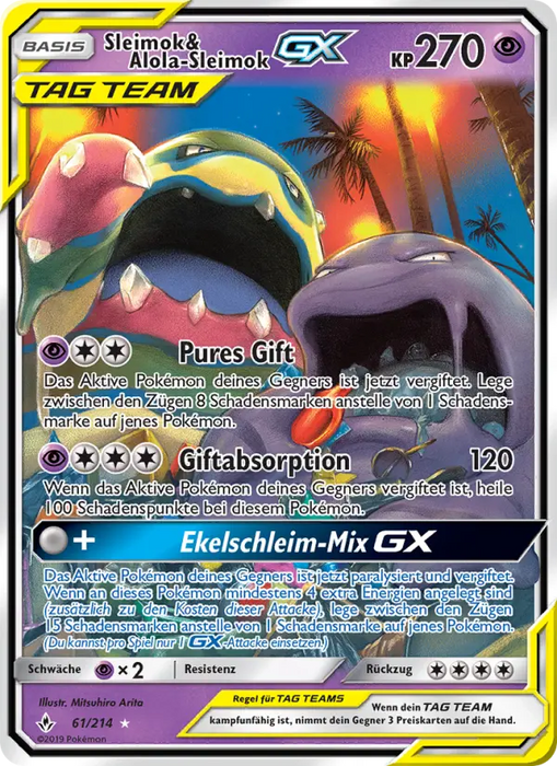 Sleimok & Alolan Sleimok GX UNB-61 Ultra Rare Deutsch