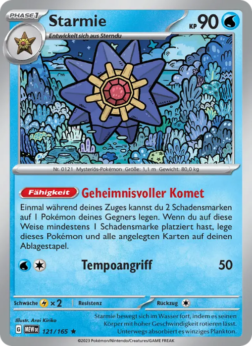 Starmie MEW-121 Rare Deutsch