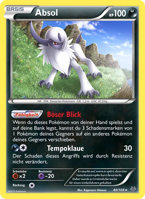 Absol ROS-40 Holo Rare Deutsch