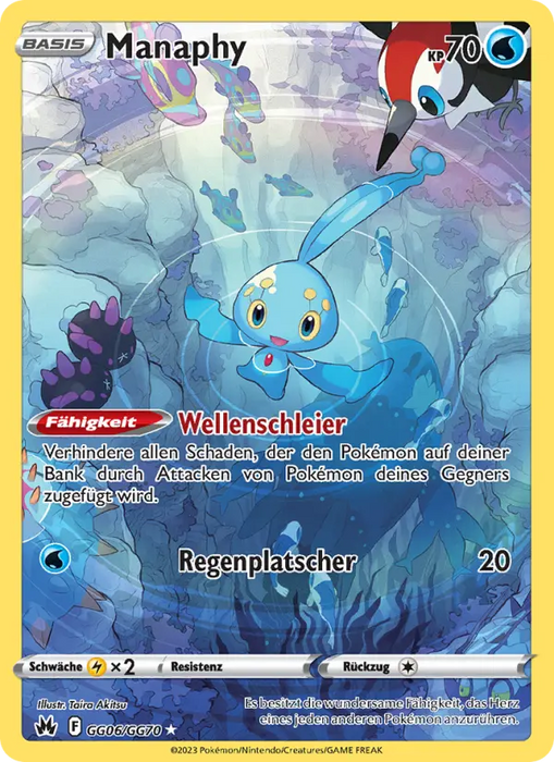 Manaphy CRZ-GG06 Holo Rare Deutsch