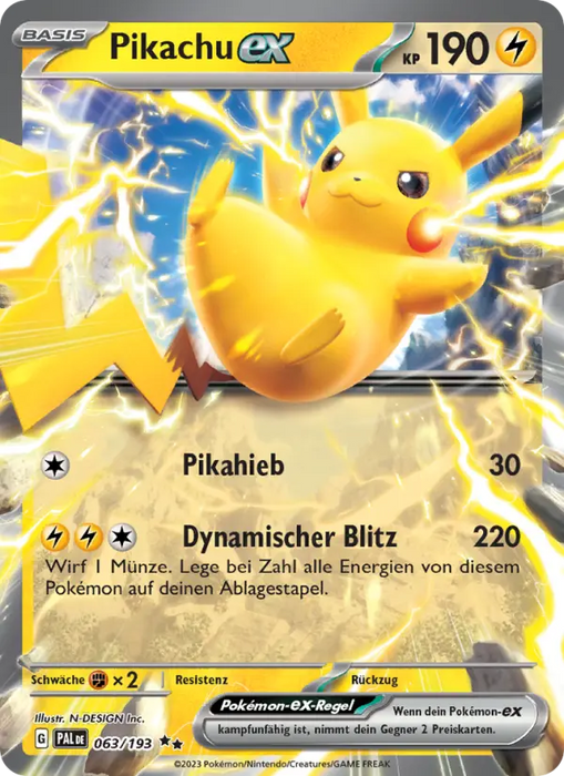 Pikachu ex PAL-63 Double Rare Deutsch