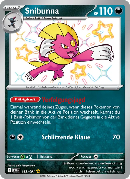 Snibunna PAF-183 Shiny Rare Deutsch