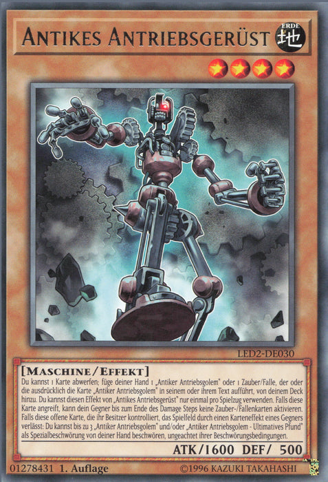 Antikes Antriebsgerüst LED2-DE030 Rare