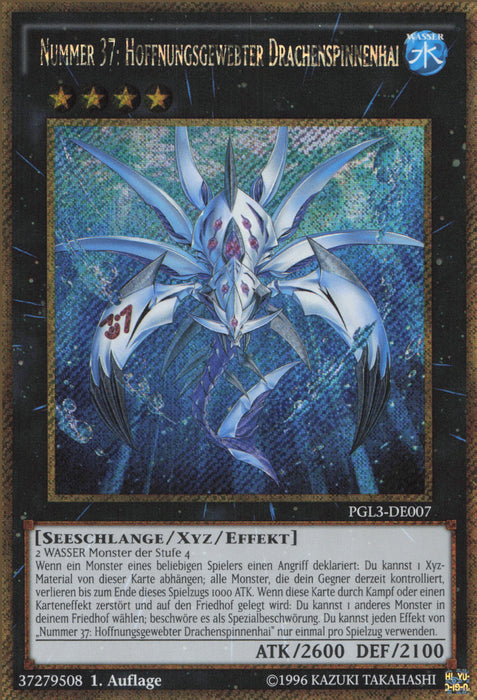 Nummer 37: Hoffnungsgewebter Drachenspinnenhai PGL3-DE007 Gold Secret Rare