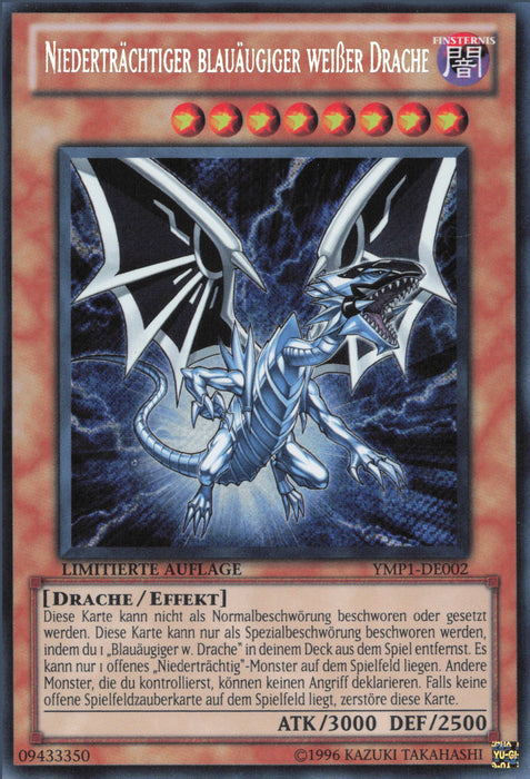 Niederträchtiger blauäugiger weißer Drache YMP1-DE002 Secret Rare