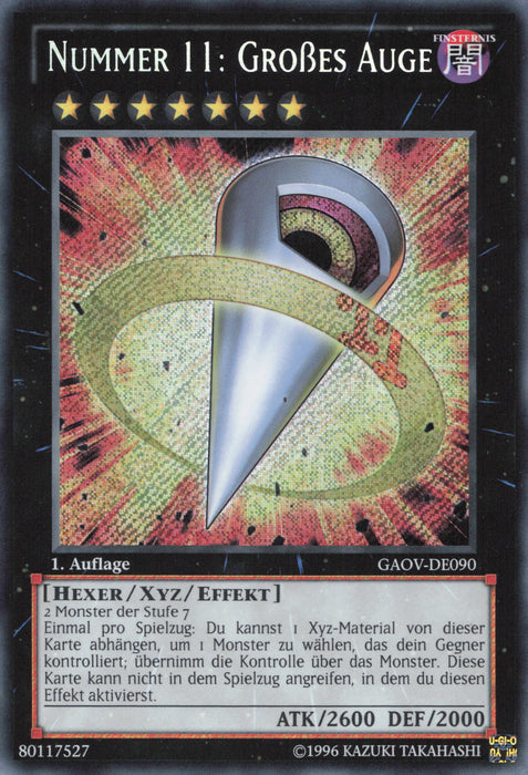 Nummer 11: Großes Auge GAOV-DE090 Secret Rare