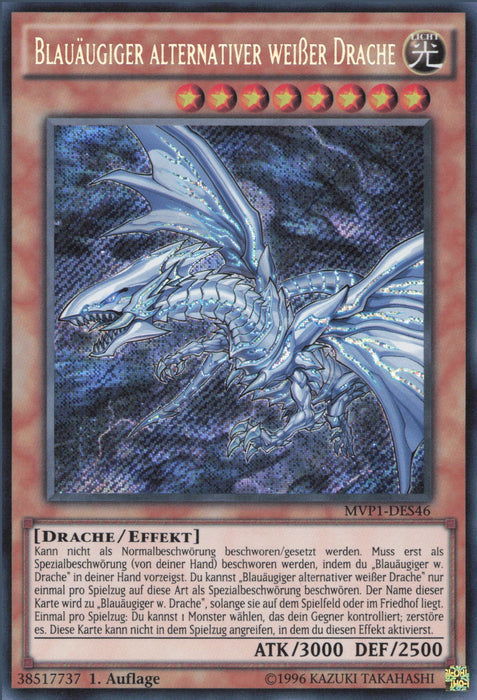 Blauäugiger alternativer weißer Drache (V.3) MVP1-DES46 Secret Rare