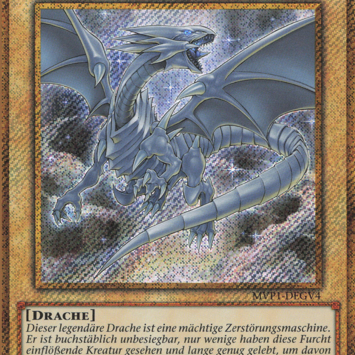 Yugioh Blauäugiger w. Drache (V.3) MVP1-DEGV4 Gold Secret Rare