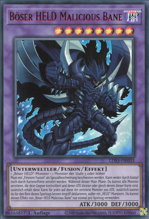 Böser HELD Malicious Bane (V.2) LDS3-DE033 Ultra Rare