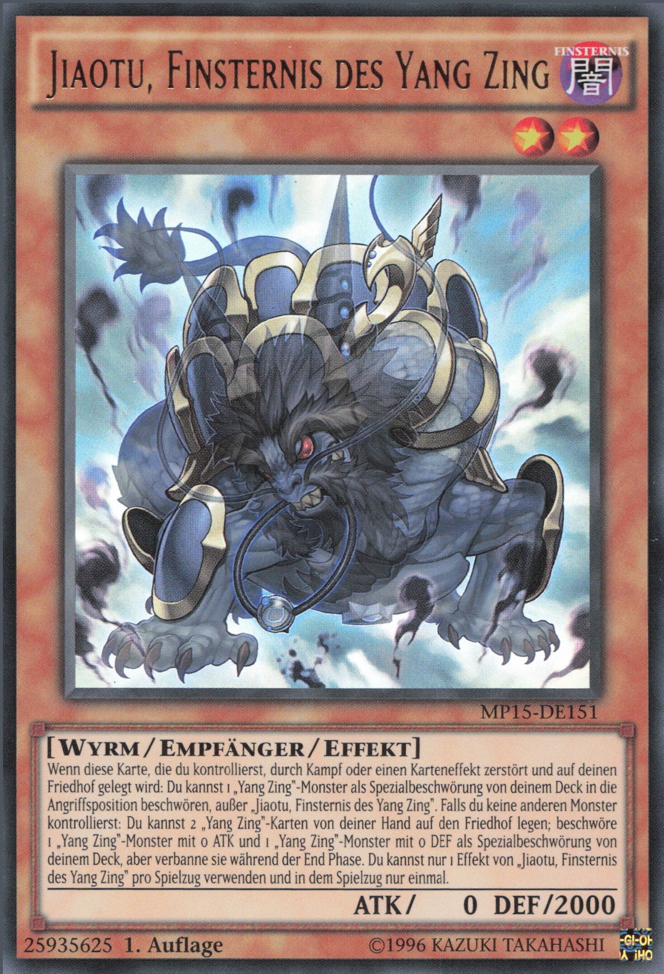 Yu-Gi-Oh! Jiaotu, Finsternis der Yang-Zing