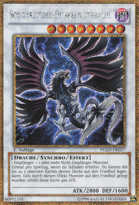 Schwarzfeder-Dunkelwutdrache PGLD-DE017 Gold Secret Rare
