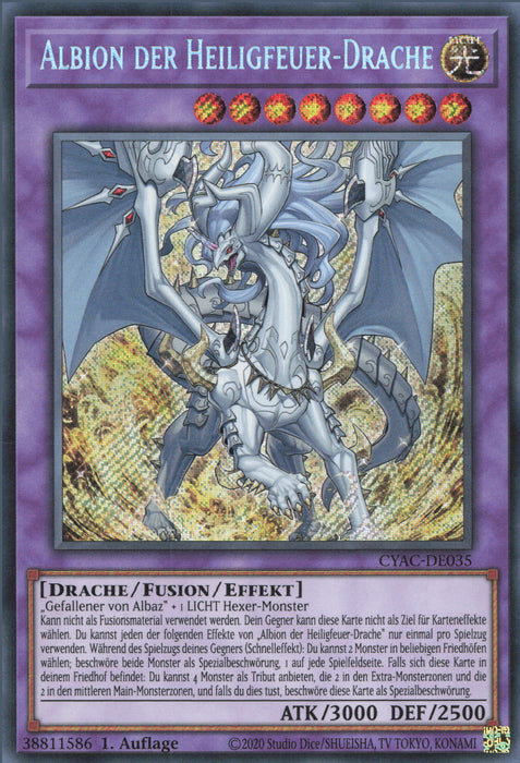 Albion der Heiligfeuer-Drache CYAC-DE035 Secret Rare