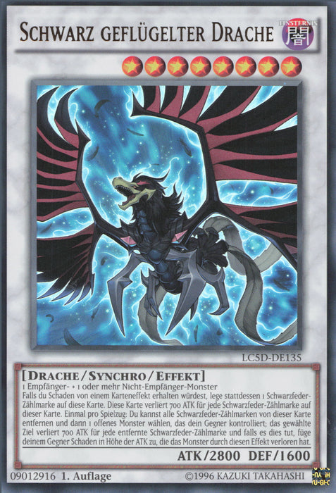 Schwarz geflügelter Drache (V.2) LC5D-DE135 Ultra Rare