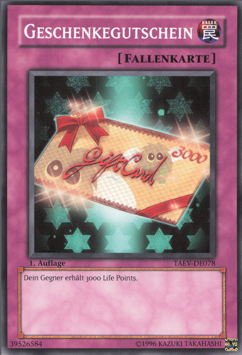 Geschenkegutschein TAEV-DE078 Common