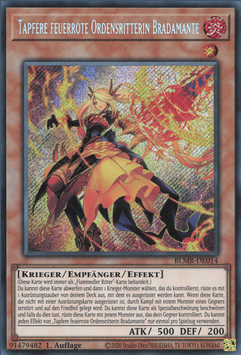 Tapfere feuerrote Ordensritterin Bradamante BLMR-DE014 Secret Rare