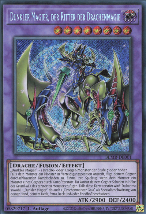 Dunkler Magier, der Ritter der Drachenmagie (V.1) BLMR-DE001 Secret Rare